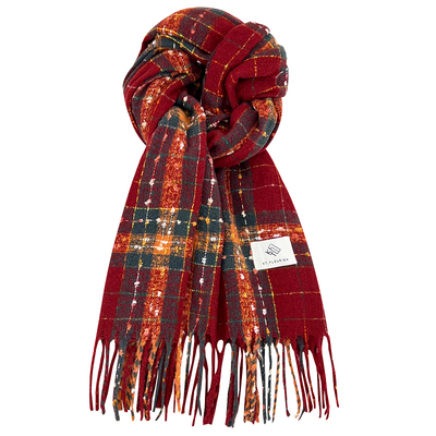 女生圣诞围巾安排红绿撞色超上镜