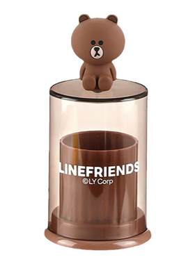 LINE FRIENDS牙签盒家用牙签筒高级牙线盒高档个性创意棉签收纳盒