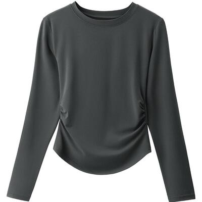 STW掐腰显瘦莫代尔棉长袖打底衫