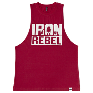 IR美式宽松坎肩男运动服健身衣打底无袖T恤训练圆领大码工字背心