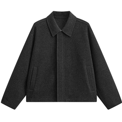 MODE COMMUTER| MC全羊毛混纺保暖百搭简约翻领短款大衣