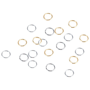 包18k金开口圈圆圈手串小金环diy金色圈项链手链耳环连接扣头配件