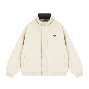 @港仔文艺男 立领冲锋衣棉服男冬季2025新款美式男生防水棉衣外套