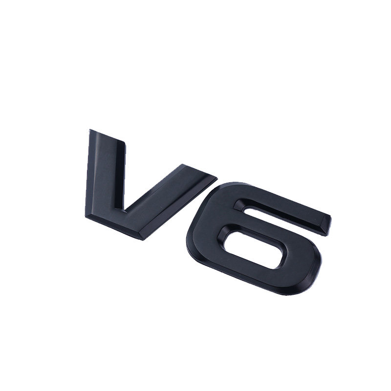 汽车改装4WD车贴纸全时四驱大排量AWD越野V6侧标V8 4*4金属车尾标