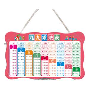 和甜工艺家饰小学生二年级九九乘法口诀表儿童数学九九乘法表房间墙上装饰挂牌