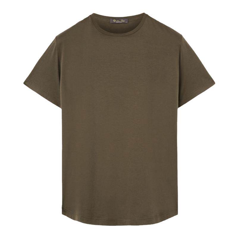 LoroPiana/诺悠翩雅男士T恤丝绸棉质针织短袖基本款运动风新款