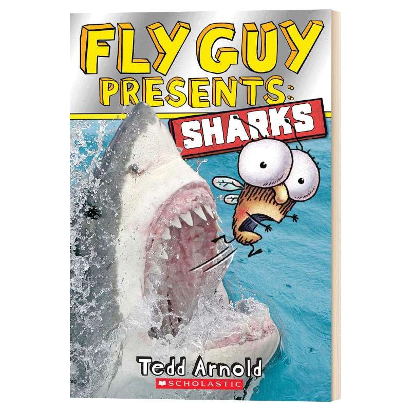 苍蝇小子鲨鱼英文原版 Fly Guy Presents Sharks Scholastic Reader, Level 2学乐分级小读本2级英文版进口英语书籍