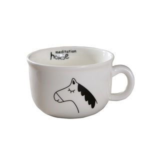 十二生肖杯子卡通陶瓷小耳手柄水杯客厅家用小茶杯咖啡杯礼品杯子