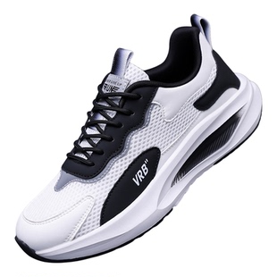 莆鞋田运动风男鞋春夏新款网面透气轻便厚底增高休闲时尚跑步鞋子