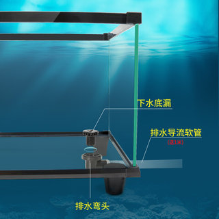 生态缸乌龟缸龟大型专用缸玻璃鱼家用免换水混养带盖V子乌龟屋房