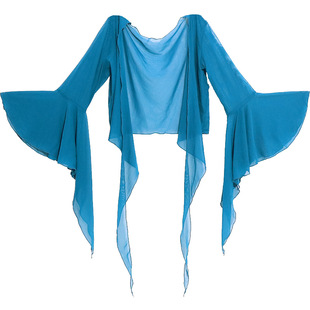 肚皮舞裤子人气台湾水沙小屁帘高侧衩荷叶边喇叭裤经典GC49