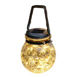 太阳能裂纹灯民宿庭院花园阳台装饰氛围灯夜灯户外家用防水吊挂灯