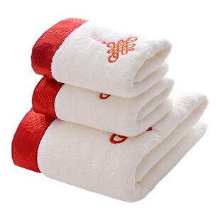 恒源祥毛巾纯棉三条装 洗脸家用成人洗澡加厚全棉吸水不掉毛浴巾