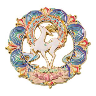 敦煌九色鹿金属艺术精致中国风文创冰箱贴旅游纪念品国潮风飞天