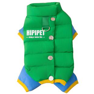 白鸭绒冬天狗狗羽绒服加厚冬装泰迪比熊宠物小型犬冬季四脚衣服