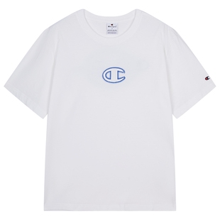Champion冠军情侣短袖T恤女2025夏季新款美式街头复古圆领女