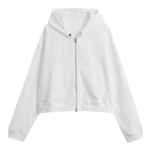 COLN谁说拉链卫衣不要能成为外穿叠穿神器而且短款拉高腰线没得说