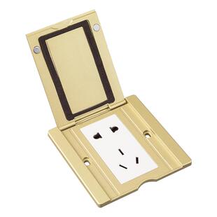 86型隐形地插五孔二三插网络电脑家用翻盖隐藏式超薄防水86型地插