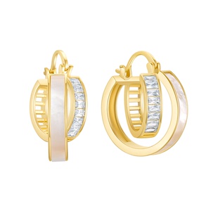 【明星同款】EAUFLORA环环相扣耳环高级气质大气金色耳饰生日礼物