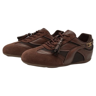 ELLE复古德训鞋女2025新款冬加绒内增高舒适休闲百搭板鞋女鞋