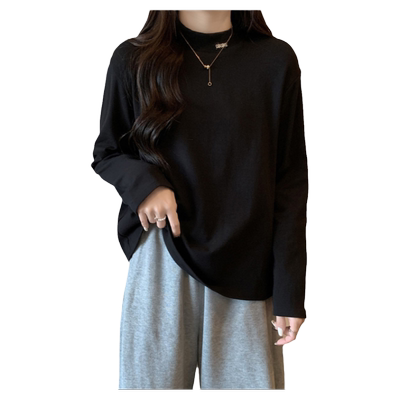 黑色打底衫女秋冬内搭加绒加厚