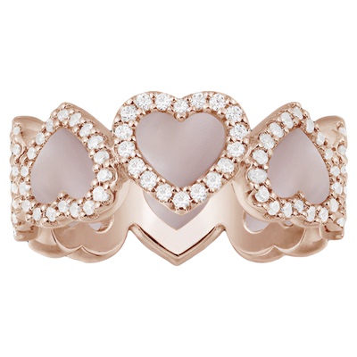 APM粉母贝爱心戒指设计感精致