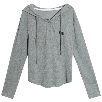 长袖外穿打底衫套头卫衣刺绣上衣