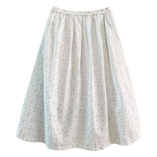 2023新款裙子 纯棉碎花半身裙夏季a字中长款半裙显瘦百搭半身长裙