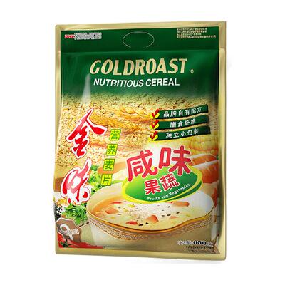 【咸味非甜】金味咸味果蔬营养麦片600g含盐燕麦速食早餐代餐零食