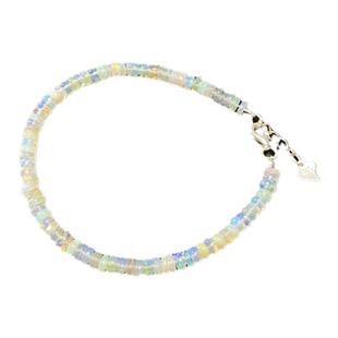 彩宝直销新货实物火彩好 天然欧珀盘珠款手链 女款彩宝石