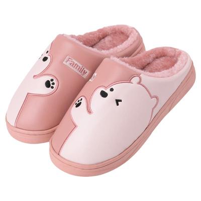 秋冬季厚底防滑毛毛绒保暖棉拖鞋