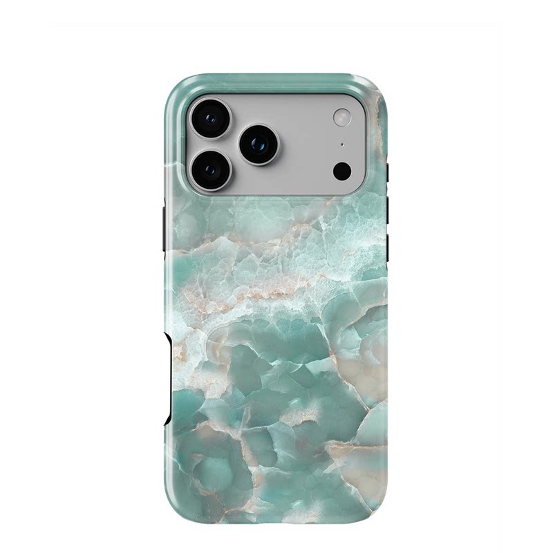Acvoo琉璃绿色大理石艺术iPhone17Promax保护16适用于苹果15手机壳14防摔壳13不褪色12可水洗全包