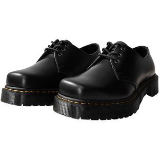 先锋之翼 方头德比鞋女1461Bex增高3孔低帮马丁靴厚底大头皮鞋男
