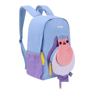 李宁儿童运动背包双肩背包知更鸟可爱书包便携毛绒斜跨乒乓球拍套
