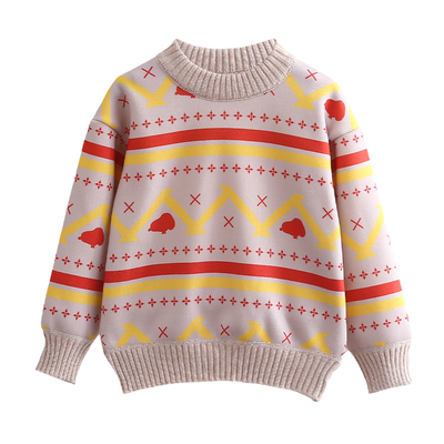 史努比女童秋冬毛衣2025新款洋气中小童针织衫男宝宝加绒加厚上衣