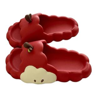 显白红苹果~！软软ins外穿凉拖鞋女夏季厚底增高防滑沙滩一字拖鞋