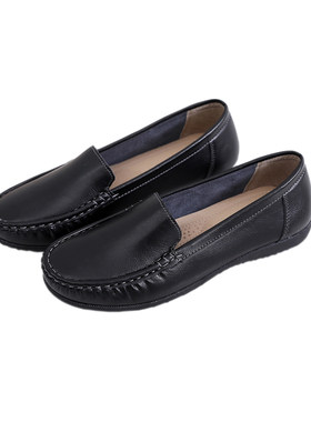 黑白软底防滑护士简约四季工作鞋