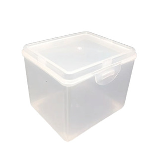 扑克收纳盒塑料透明带盖储物盒桌面小卡片整理盒翻盖式防尘小盒子