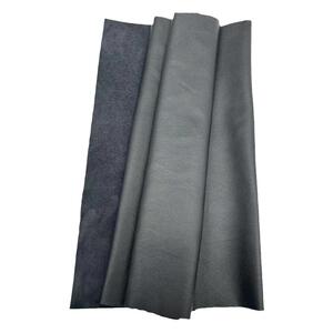 牛皮皮料头层小牛皮diy夹克皮衣服修补皮领子0.7mm黑色超薄真皮料
