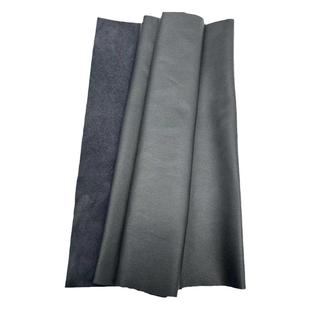 牛皮皮料头层小牛皮diy夹克皮衣服修补皮领子0.7mm黑色超薄真皮料