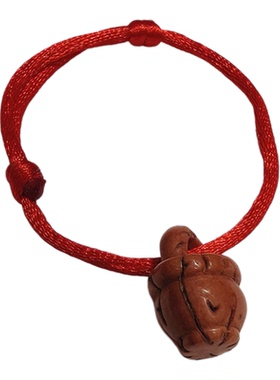 野生桃枭桃核手工雕刻桃篮手链