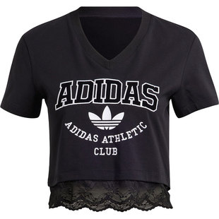 Adidas/阿迪达斯正品CROPPED VNECK女子运动短袖T恤IL2417