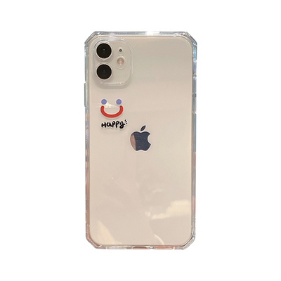 苹果侧边卡通风透明适用手机壳