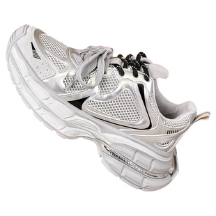 星期六厚底老爹鞋女款2025新款女鞋冬季增高鞋子女银色休闲运动鞋