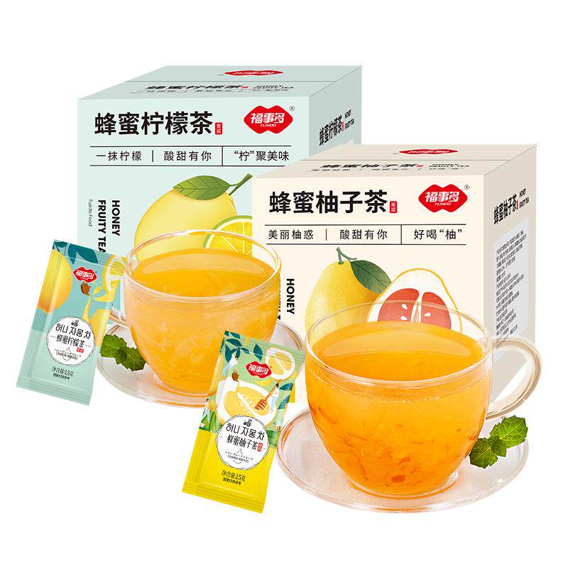 福事多蜂蜜柚子茶柠檬茶小袋装