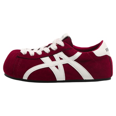 F21红色大头德训鞋女2025新款秋