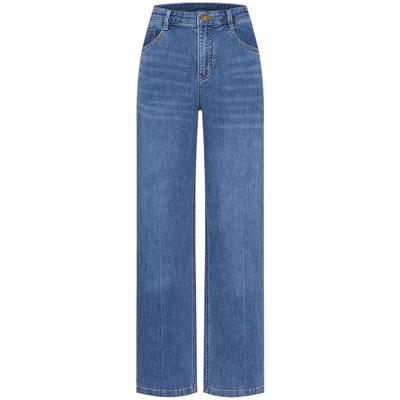 Navigare直筒高腰薄款牛仔裤