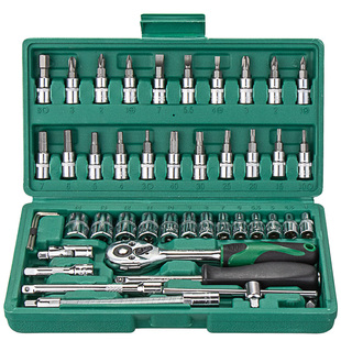 开拓小飞套筒套装组合工具大全修车工具套装小套筒棘轮扳手工具箱