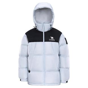 骆驼男装羽绒服男冬季新款加厚外套排骨服面包服短款户外防风黑色