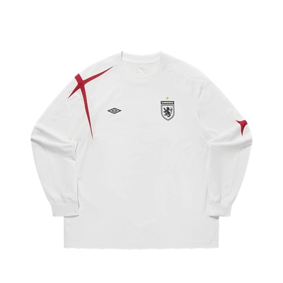 umbro茵宝复古足球风运动长袖T恤